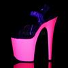 Pleaser - FLAMINGO808UV Sandale à bride à la cheville, Pole dance chaussures - Chaussures de pole dance - Rose/Transparent Product image